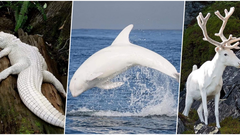 Top 15 Mesmerizing and rare albino animals!