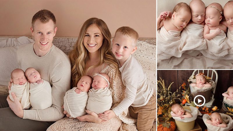 These Magnificent Photographs Of The Couple Welcoming The Quadruplets Rainbw Babies’ Arrival