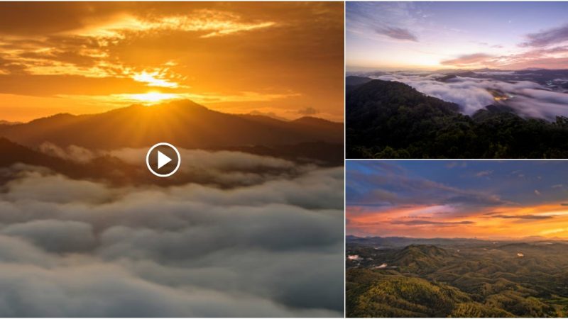 “A Magical Morning of Dawn and Fog Over the Mountains in Alluring Betong”