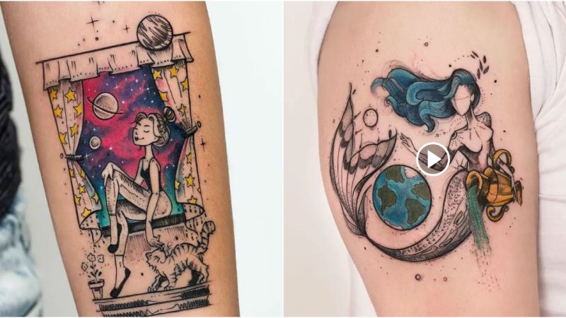 Beautifully illustrated watercolor tattoo by Robson Carvalho