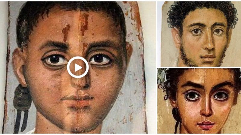 Egyptian portrait painting, also known as Fayoum . portrait painting