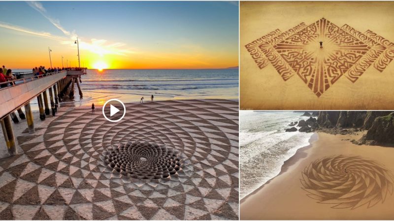 Amazing! Spectacular art paintings on the beach.