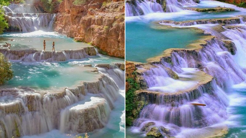 Exploring the Enchanting Beaver Falls in Arizona, USA.