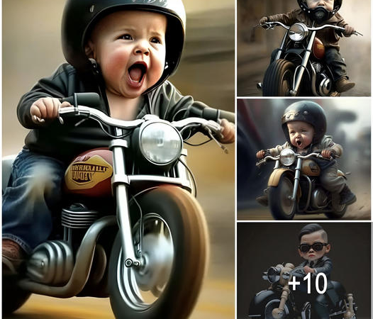 Experience captivating moments with a baby on a superbike