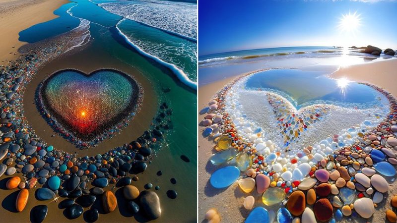 A Romantic Getaway: Discover the Enchanting Beauty of a Secluded Pebbled Beach