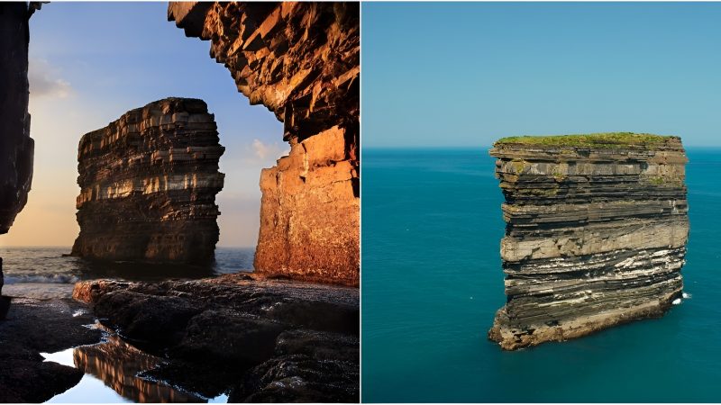 “Dun Briste: The Astonishing Sea Stack with a Legendary Past and Intriguing Discoveries”