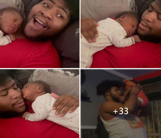 Unmatched Joy: A Father’s Precious Bond with His Newborn Daughter