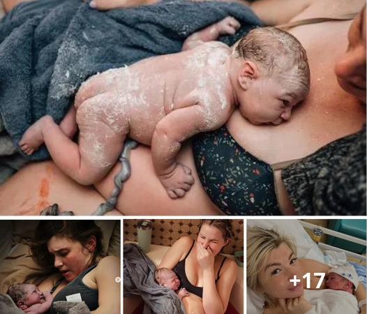 Enchanting Photos Capture Precious Instances of New Mothers Embracing Their Newborns for the First Time