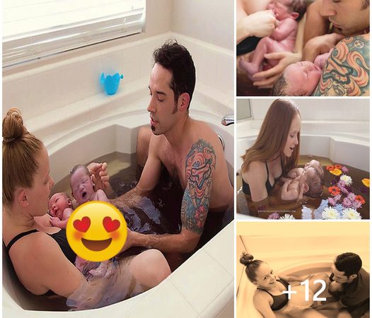 Father’s Heartwarming Act: Stepping into Tub to Assist Twin Wife Underwater Draws Thousands of Admirers