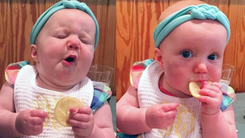 A Child’s Delightful Reactions to Tasting Lemon for the First Time