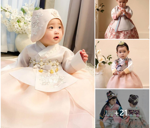 A Timeless Tale: Baby’s Angelic Charm in Korean Aristocratic Attire