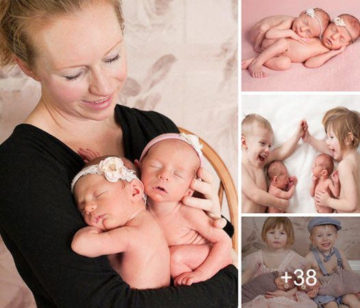 Celebrating the Joy of a Growing Family: Adorable Photos of the Second Set of Twins