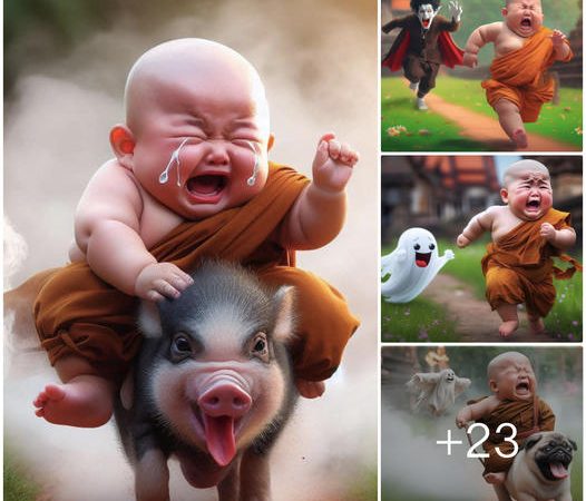 Monks’ Adorable Reactions to Halloween: A Heartwarming Encounter