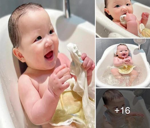 Bath Time Bliss: Capturing the Delight of Newborns