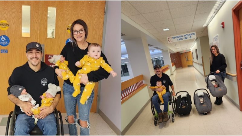 A Christmas Miracle: Couple Celebrates Homecoming of Triplets After Adoption of Baby Girl