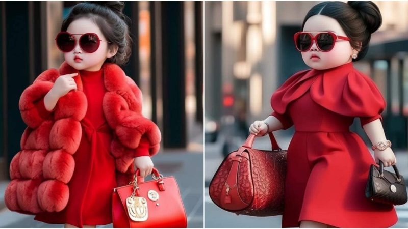 From Innocence to Elegance: The Captivating Evolution of Beauty in a Radiant Red Dress