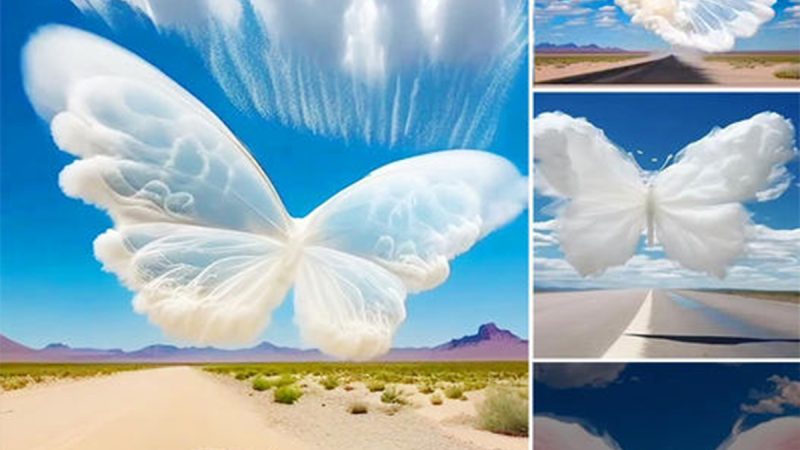 Ethereal Elegance: Massive Clouds Give Birth to Gigantic Butterflies