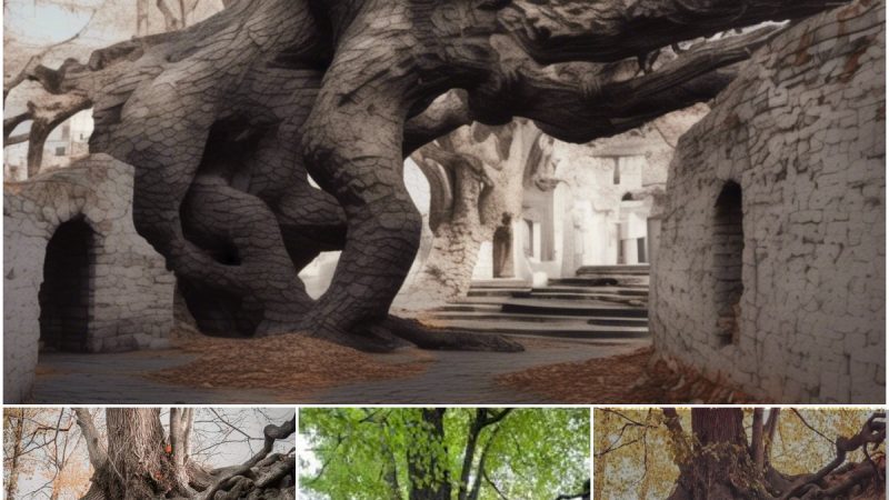 Linden in the Ruins of Lauenburg Castle in the Harz Mountains